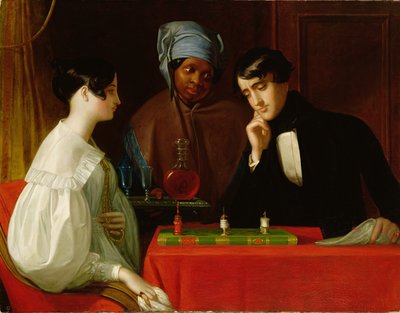 De schaakspelers, ca. 1836 door George Whiting Flagg
